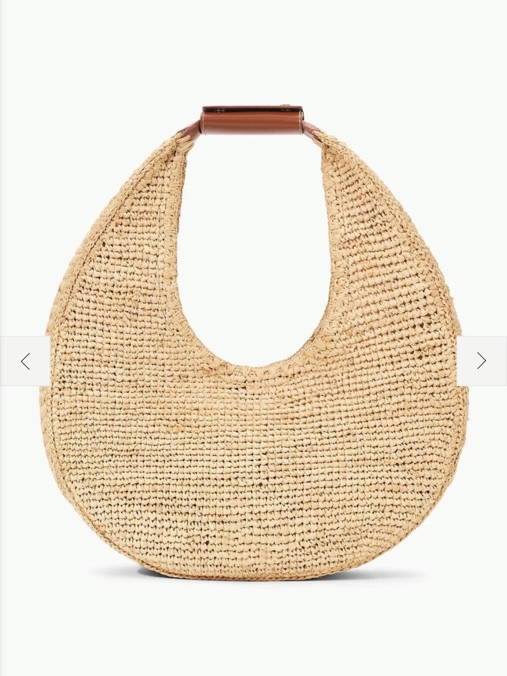 STAUD Large Moon Raffia Shoulder Bag - Picture 3 of 3